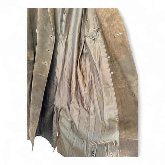 Alexa Chung for Madewell Brown Calf Suede Trench Coat Size 8 | Rare Collab NWT - Picture 9 of 15